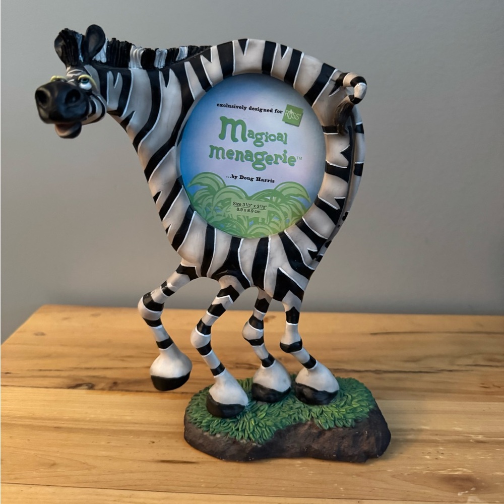 Russ Doug Harris Zebra Figurine picture frame